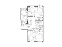 Планировка 4-комнатной квартиры, 113,7 м2