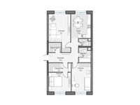 Планировка 3-комнатной квартиры, 80,02 м2