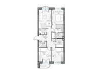 Планировка 3-комнатной квартиры, 89,11 м2
