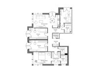 Планировка 4-комнатной квартиры, 121,31 м2