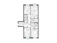 Планировка 3-комнатной квартиры, 99,1 м2