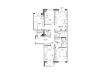 Планировка 4-комнатной квартиры, 114,76 м2
