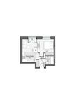 Планировка 1-комнатной квартиры, 35,29 м2