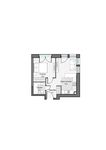 Планировка 1-комнатной квартиры, 35,37 м2