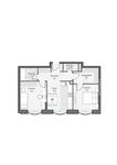 Планировка 2-комнатной квартиры, 59,39 м2