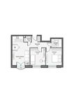 Планировка 2-комнатной квартиры, 59,73 м2