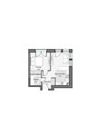 Планировка 1-комнатной квартиры, 35,38 м2