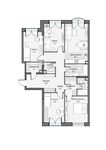 Планировка 4-комнатной квартиры, 114,13 м2
