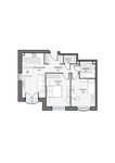 Планировка 2-комнатной квартиры, 63,45 м2