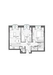 Планировка 2-комнатной квартиры, 68,36 м2