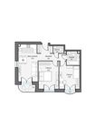 Планировка 2-комнатной квартиры, 64,33 м2