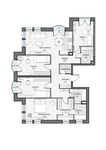 Планировка 4-комнатной квартиры, 122,65 м2