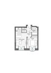 Планировка 1-комнатной квартиры, 44,96 м2