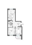 Планировка 2-комнатной квартиры, 62,96 м2