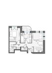 Планировка 2-комнатной квартиры, 62,12 м2