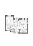 Планировка 2-комнатной квартиры, 64,64 м2