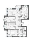 Планировка 4-комнатной квартиры, 123,66 м2