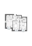 Планировка 2-комнатной квартиры, 63,56 м2