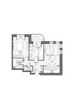 Планировка 2-комнатной квартиры, 65,64 м2