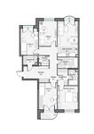 Планировка 4-комнатной квартиры, 114,94 м2