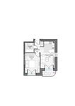 Планировка 1-комнатной квартиры, 38,61 м2