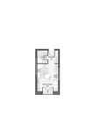 Планировка 1-комнатной квартиры, 24,68 м2