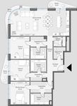 Планировка 3-комнатной квартиры, 170,6 м2