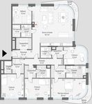 Планировка 5-комнатной квартиры, 249,8 м2