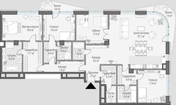Планировка 4-комнатной квартиры, 206,8 м2