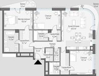 Планировка 3-комнатной квартиры, 162,9 м2