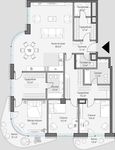 Планировка 3-комнатной квартиры, 156,1 м2