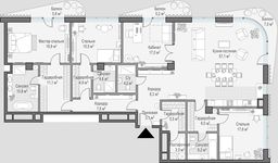 Планировка 4-комнатной квартиры, 207,9 м2