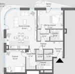 Планировка 2-комнатной квартиры, 119,9 м2