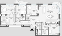 Планировка 4-комнатной квартиры, 206,7 м2
