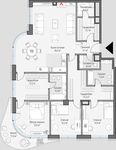 Планировка 3-комнатной квартиры, 154,8 м2