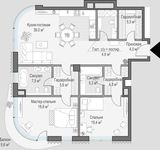 Планировка 2-комнатной квартиры, 112 м2