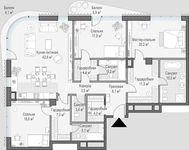 Планировка 3-комнатной квартиры, 161,6 м2