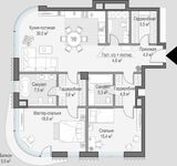 Планировка 2-комнатной квартиры, 111,9 м2