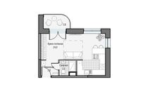 Планировка 1-комнатной квартиры, 30,54 м2