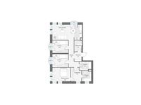 Планировка 3-комнатной квартиры, 95,87 м2