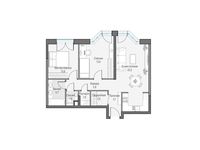 Планировка 2-комнатной квартиры, 68,74 м2