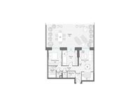 Планировка 2-комнатной квартиры, 81,3 м2