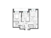 Планировка 2-комнатной квартиры, 69,87 м2