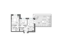 Планировка 2-комнатной квартиры, 68,71 м2