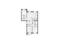 Планировка 3-комнатной квартиры, 109,5 м2