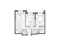 Планировка 2-комнатной квартиры, 68,08 м2