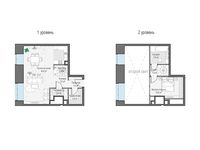 Планировка 1-комнатной квартиры, 59,3 м2