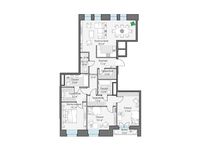 Планировка 3-комнатной квартиры, 136,8 м2