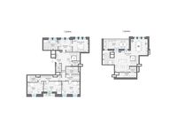 Планировка 4-комнатной квартиры, 281,7 м2