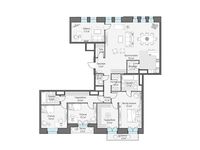 Планировка 4-комнатной квартиры, 202,4 м2